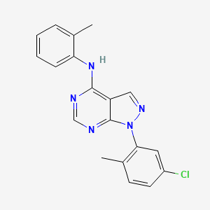 molecular formula C19H16ClN5 B11217940 1-(5-chloro-2-methylphenyl)-N-(2-methylphenyl)-1H-pyrazolo[3,4-d]pyrimidin-4-amine 