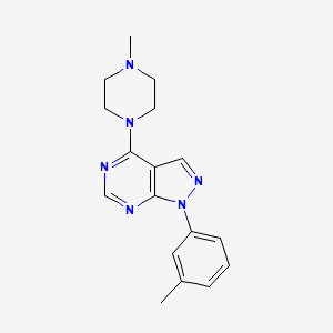 molecular formula C17H20N6 B11217966 1-(3-methylphenyl)-4-(4-methylpiperazin-1-yl)-1H-pyrazolo[3,4-d]pyrimidine 