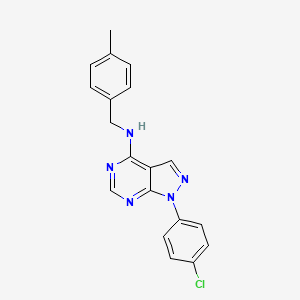 molecular formula C19H16ClN5 B11217992 1-(4-chlorophenyl)-N-[(4-methylphenyl)methyl]-1H-pyrazolo[3,4-d]pyrimidin-4-amine 