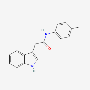 molecular formula C17H16N2O B11218009 2-(1H-Indol-3-yl)-N-p-tolyl-acetamide CAS No. 73031-13-7