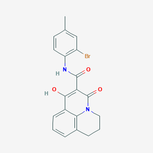 molecular formula C20H17BrN2O3 B11218804 N-(2-bromo-4-methylphenyl)-7-hydroxy-5-oxo-2,3-dihydro-1H,5H-pyrido[3,2,1-ij]quinoline-6-carboxamide 