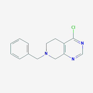 molecular formula C14H14ClN3 B112203 7-Benzyl-4-chloro-5,6,7,8-tetrahydropyrido[3,4-d]pyrimidine CAS No. 192869-80-0