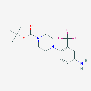 molecular formula C16H22F3N3O2 B112205 1-Boc-4-(4-Amino-2-trifluoromethylphenyl)piperazine CAS No. 193902-87-3
