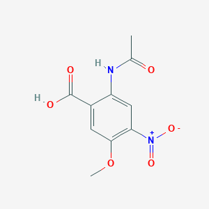 molecular formula C10H10N2O6 B112207 2-Acetamido-5-methoxy-4-nitrobenzoic acid CAS No. 196194-98-6