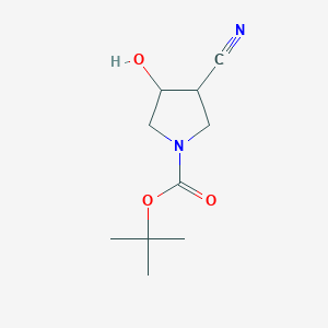 molecular formula C10H16N2O3 B112211 1-Boc-3-Cyano-4-hydroxypyrrolidine CAS No. 197143-33-2