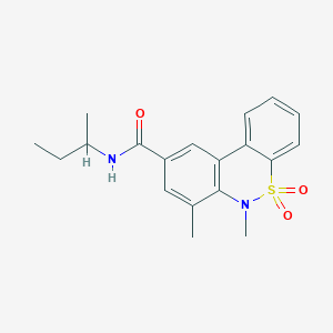 molecular formula C19H22N2O3S B11221135 N-Sec-butyl-6,7-dimethyl-6H-dibenzo[C,E][1,2]thiazine-9-carboxamide 5,5-dioxide 