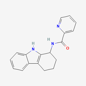 molecular formula C18H17N3O B11221693 N-(2,3,4,9-tetrahydro-1H-carbazol-1-yl)-2-pyridinecarboxamide 
