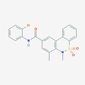 molecular formula C21H17BrN2O3S B11221869 N-(2-bromophenyl)-6,7-dimethyl-6H-dibenzo[c,e][1,2]thiazine-9-carboxamide 5,5-dioxide 