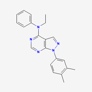 molecular formula C21H21N5 B11221962 1-(3,4-dimethylphenyl)-N-ethyl-N-phenyl-1H-pyrazolo[3,4-d]pyrimidin-4-amine 