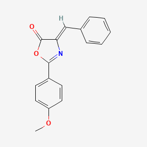 molecular formula C17H13NO3 B11221982 (4Z)-4-benzylidene-2-(4-methoxyphenyl)-1,3-oxazol-5(4H)-one CAS No. 34108-13-9