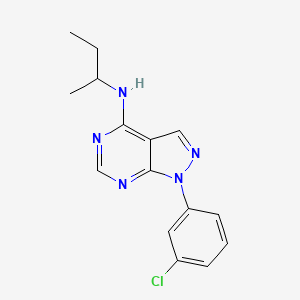 molecular formula C15H16ClN5 B11222157 N-(butan-2-yl)-1-(3-chlorophenyl)-1H-pyrazolo[3,4-d]pyrimidin-4-amine 