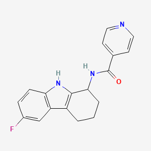 molecular formula C18H16FN3O B11222507 N-(6-fluoro-2,3,4,9-tetrahydro-1H-carbazol-1-yl)isonicotinamide 