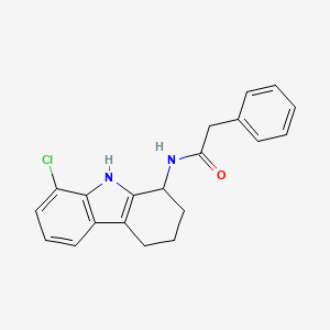 molecular formula C20H19ClN2O B11222601 N-(8-chloro-2,3,4,9-tetrahydro-1H-carbazol-1-yl)-2-phenylacetamide 