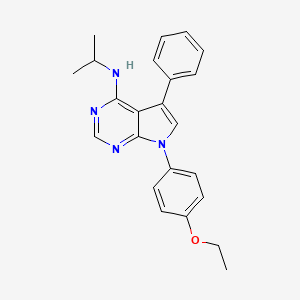 molecular formula C23H24N4O B11222658 7-(4-ethoxyphenyl)-5-phenyl-N-(propan-2-yl)-7H-pyrrolo[2,3-d]pyrimidin-4-amine 