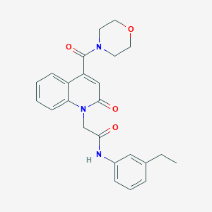 molecular formula C24H25N3O4 B11222691 N-(3-ethylphenyl)-2-[4-(morpholin-4-ylcarbonyl)-2-oxoquinolin-1(2H)-yl]acetamide 