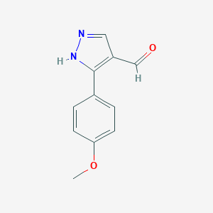 molecular formula C11H10N2O2 B112229 3-(4-methoxyphenyl)-1H-pyrazole-4-carbaldehyde CAS No. 199682-73-0