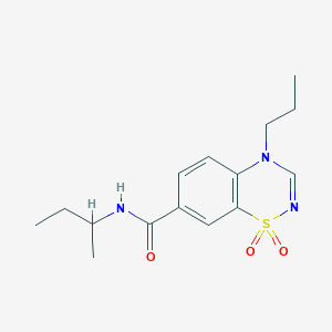 molecular formula C15H21N3O3S B11222923 N-(butan-2-yl)-4-propyl-4H-1,2,4-benzothiadiazine-7-carboxamide 1,1-dioxide 