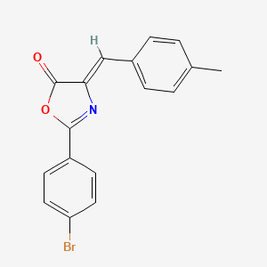 molecular formula C17H12BrNO2 B11222995 (4Z)-2-(4-bromophenyl)-4-(4-methylbenzylidene)-1,3-oxazol-5(4H)-one 