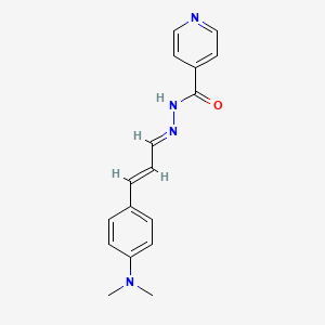 molecular formula C17H18N4O B11223154 N'-[(1E,2E)-3-[4-(Dimethylamino)phenyl]prop-2-EN-1-ylidene]pyridine-4-carbohydrazide 