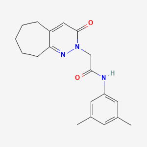 molecular formula C19H23N3O2 B11223173 N-(3,5-dimethylphenyl)-2-(3-oxo-3,5,6,7,8,9-hexahydro-2H-cyclohepta[c]pyridazin-2-yl)acetamide 
