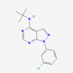 molecular formula C15H16ClN5 B11223197 N-tert-butyl-1-(3-chlorophenyl)-1H-pyrazolo[3,4-d]pyrimidin-4-amine 