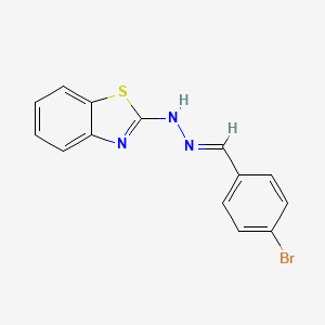 molecular formula C14H10BrN3S B11223571 N-Benzothiazol-2-YL-N'-(4-bromo-benzylidene)-hydrazine 