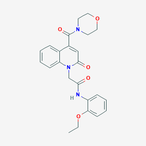 molecular formula C24H25N3O5 B11223791 N-(2-ethoxyphenyl)-2-[4-(morpholin-4-ylcarbonyl)-2-oxoquinolin-1(2H)-yl]acetamide 
