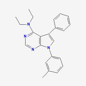 molecular formula C23H24N4 B11223795 N,N-diethyl-7-(3-methylphenyl)-5-phenyl-7H-pyrrolo[2,3-d]pyrimidin-4-amine 