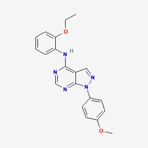 molecular formula C20H19N5O2 B11223833 N-(2-ethoxyphenyl)-1-(4-methoxyphenyl)pyrazolo[3,4-d]pyrimidin-4-amine 