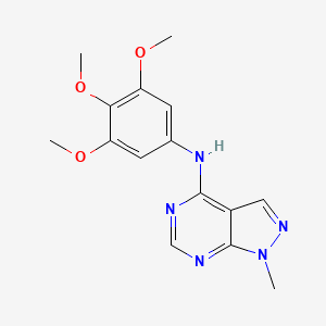 molecular formula C15H17N5O3 B11223902 1-methyl-N-(3,4,5-trimethoxyphenyl)-1H-pyrazolo[3,4-d]pyrimidin-4-amine 