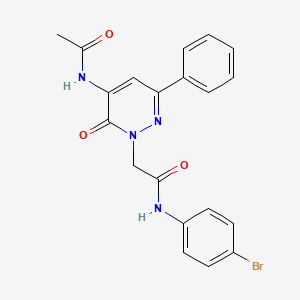 molecular formula C20H17BrN4O3 B11223968 2-[5-(acetylamino)-6-oxo-3-phenylpyridazin-1(6H)-yl]-N-(4-bromophenyl)acetamide 