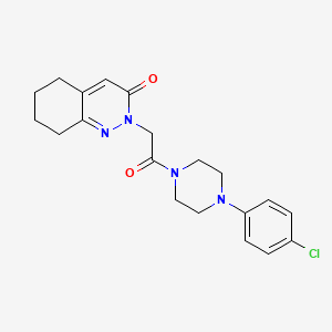 molecular formula C20H23ClN4O2 B11224694 2-{2-[4-(4-chlorophenyl)piperazino]-2-oxoethyl}-5,6,7,8-tetrahydro-3(2H)-cinnolinone 