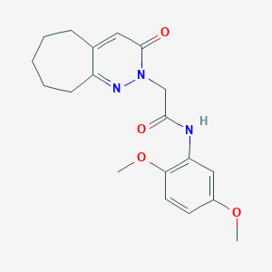 molecular formula C19H23N3O4 B11224826 N-(2,5-dimethoxyphenyl)-2-(3-oxo-3,5,6,7,8,9-hexahydro-2H-cyclohepta[c]pyridazin-2-yl)acetamide 