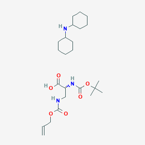 molecular formula C24H43N3O6 B112250 Dicyclohexylamine (R)-3-(((allyloxy)carbonyl)amino)-2-((tert-butoxycarbonyl)amino)propanoate CAS No. 204197-26-2