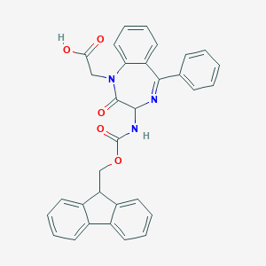 molecular formula C32H25N3O5 B112252 1H-1,4-Benzodiazepine-1-acetic acid, 3-[[(9H-fluoren-9-ylmethoxy)carbonyl]amino]-2,3-dihydro-2-oxo-5-phenyl- CAS No. 204322-85-0