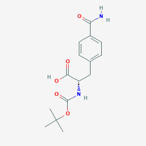 molecular formula C15H20N2O5 B112256 Boc-L-4-氨基甲酰苯丙氨酸 CAS No. 205126-71-2