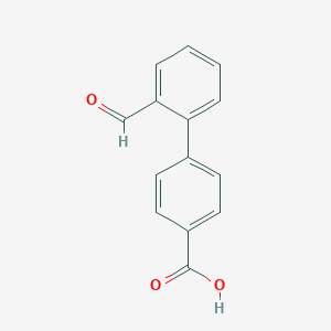 molecular formula C14H10O3 B112259 4-(2-formylphenyl)benzoic Acid CAS No. 205871-49-4