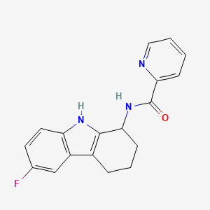 molecular formula C18H16FN3O B11225977 N-(6-fluoro-2,3,4,9-tetrahydro-1H-carbazol-1-yl)pyridine-2-carboxamide 