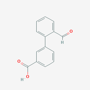 molecular formula C14H10O3 B112260 3-(2-formylphenyl)benzoic Acid CAS No. 205871-52-9