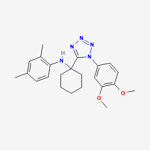 molecular formula C23H29N5O2 B11226000 N-{1-[1-(3,4-dimethoxyphenyl)-1H-tetrazol-5-yl]cyclohexyl}-2,4-dimethylaniline 