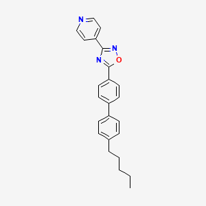 molecular formula C24H23N3O B11226001 4-[5-(4'-Pentylbiphenyl-4-yl)-1,2,4-oxadiazol-3-yl]pyridine 