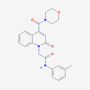 molecular formula C23H23N3O4 B11226239 N-(3-methylphenyl)-2-[4-(morpholin-4-ylcarbonyl)-2-oxoquinolin-1(2H)-yl]acetamide 
