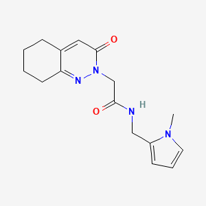 molecular formula C16H20N4O2 B11226329 N-[(1-methyl-1H-pyrrol-2-yl)methyl]-2-(3-oxo-5,6,7,8-tetrahydrocinnolin-2(3H)-yl)acetamide 