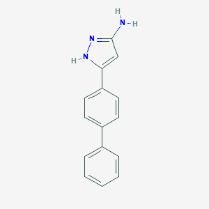 molecular formula C15H13N3 B112267 3-[1,1'-联苯基]-4-基-1H-吡唑-5-基胺 CAS No. 208519-16-8