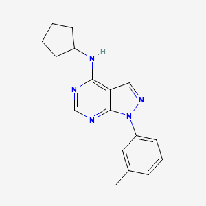 molecular formula C17H19N5 B11226759 N-cyclopentyl-1-(3-methylphenyl)-1H-pyrazolo[3,4-d]pyrimidin-4-amine 