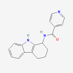 molecular formula C18H17N3O B11226790 N-(2,3,4,9-tetrahydro-1H-carbazol-1-yl)pyridine-4-carboxamide 