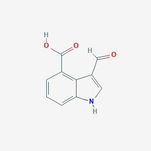 molecular formula C10H7NO3 B112268 3-formyl-1H-indole-4-carboxylic acid CAS No. 208772-46-7