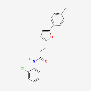 molecular formula C20H18ClNO2 B11226966 N-(2-chlorophenyl)-3-[5-(4-methylphenyl)furan-2-yl]propanamide 