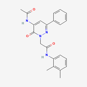 molecular formula C22H22N4O3 B11227118 2-[5-(acetylamino)-6-oxo-3-phenylpyridazin-1(6H)-yl]-N-(2,3-dimethylphenyl)acetamide 
