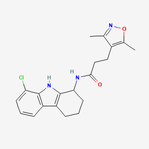 molecular formula C20H22ClN3O2 B11228220 N-(8-chloro-2,3,4,9-tetrahydro-1H-carbazol-1-yl)-3-(3,5-dimethyl-4-isoxazolyl)propanamide 